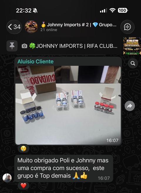 Print do Grupo #2: cliente Aluísio agradece após receber a compra com sucesso